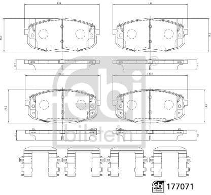 Brake Pad Set, disc brake 177071