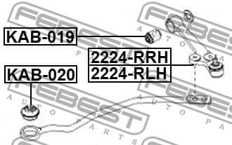 Mounting, control/trailing arm KAB-019 - image 2
