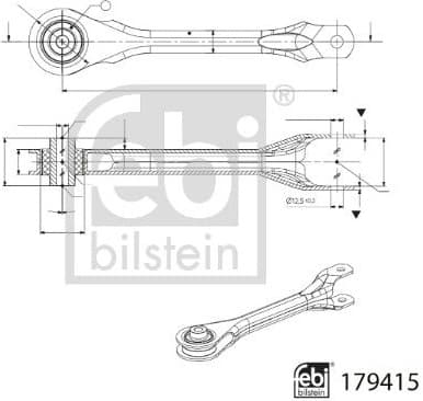 Control/Trailing Arm, wheel suspension 179415