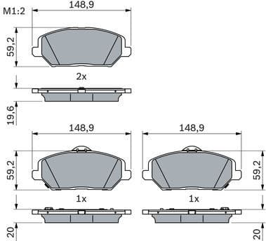 Brake Pad Set, disc brake 0 986 424 862