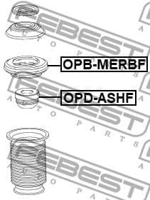 Rolling Bearing, suspension strut support mount OPB-MERBF