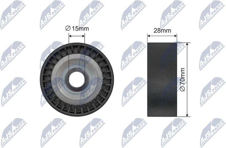 Tensioner Pulley, V-ribbed belt RNK-AU-076