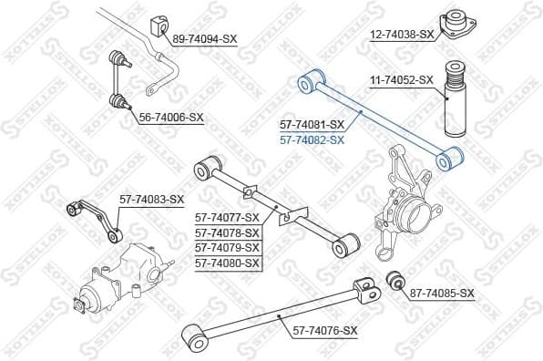 Rod/Strut, wheel suspension 57-74082-SX - image 2