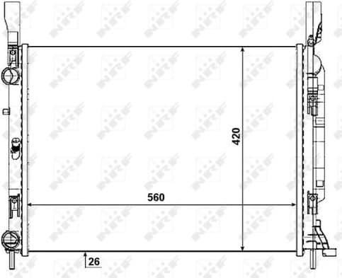 Radiator, engine cooling 53004