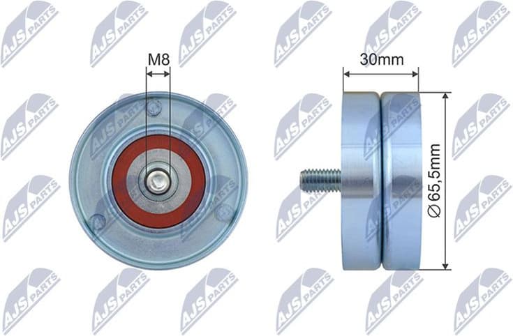 Tensioner Pulley, V-ribbed belt RNK-ME-068