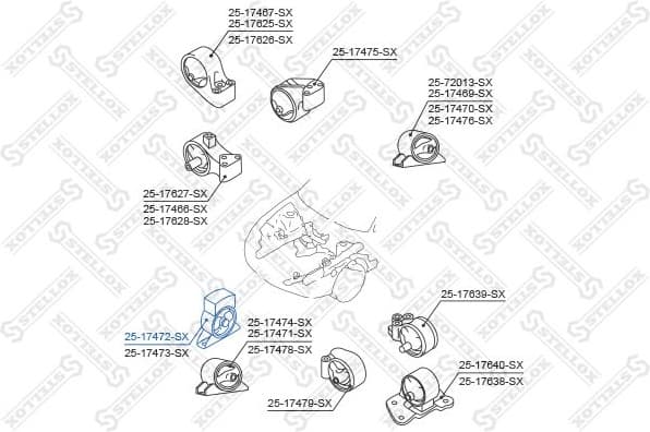 Mounting, engine 25-17472-SX