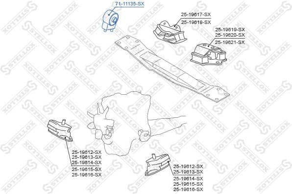 Mounting, engine 71-11135-SX