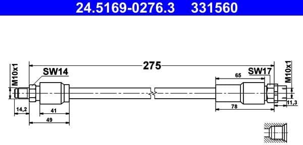 Brake Hose 24.5169-0276.3