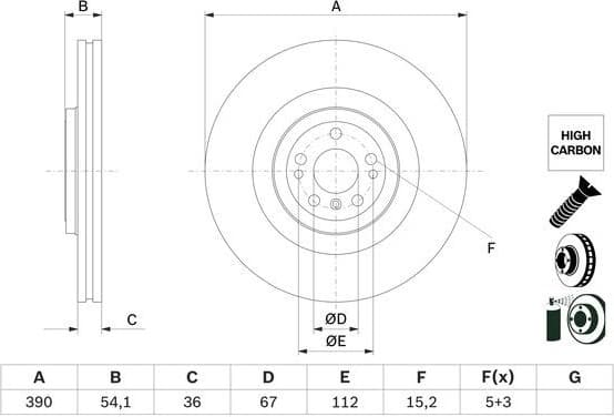 Brake Disc 0 986 479 E96