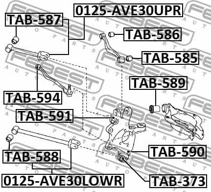Control/Trailing Arm, wheel suspension 0125-AVE30UPR - image 2