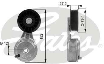 Belt Tensioner, V-ribbed belt DriveAlign™ T38284 - image 3