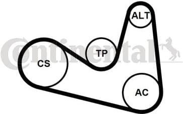 V-ribbed Belt Set 6PK1180K2 - image 2