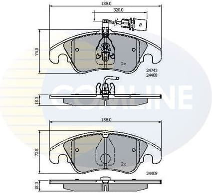 Brake pads front CBP21789 - image 2