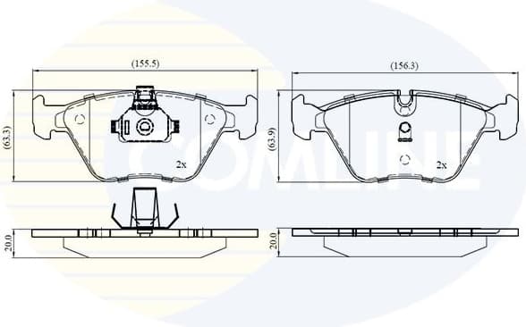 Brake pads front CBP01744 - image 2