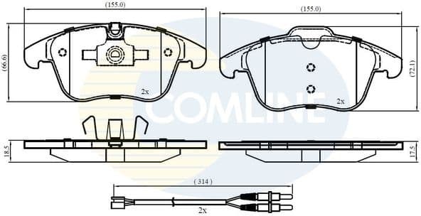 Brake pads front CBP22002 - image 2