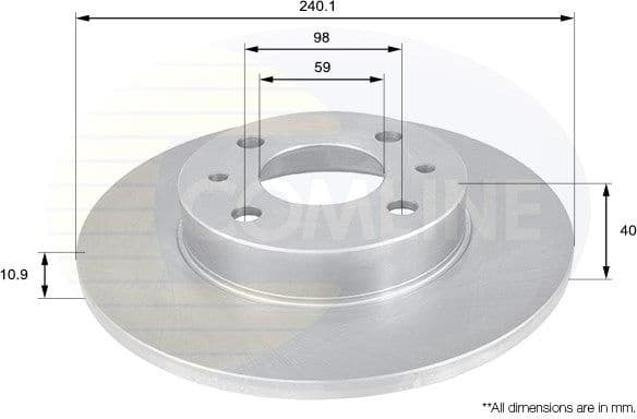 Brake disc, 1pcs REAR ADC1801 - image 2