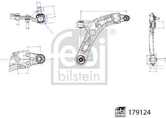 Control/Trailing Arm, wheel suspension 179124