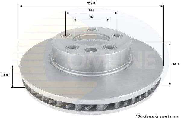 Brake disc, 1pcs FRONT ADC1458V - image 5