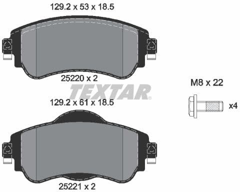 Brake Pad Set, disc brake Q+ 2522001
