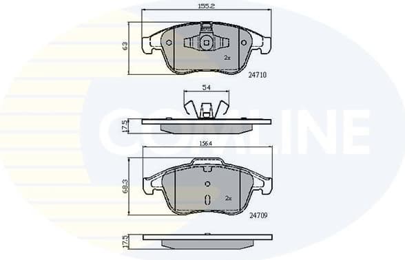 Brake Pad Set, disc brake CBP02001 - image 2