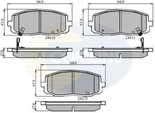 Brake pads front CBP31319 - image 2