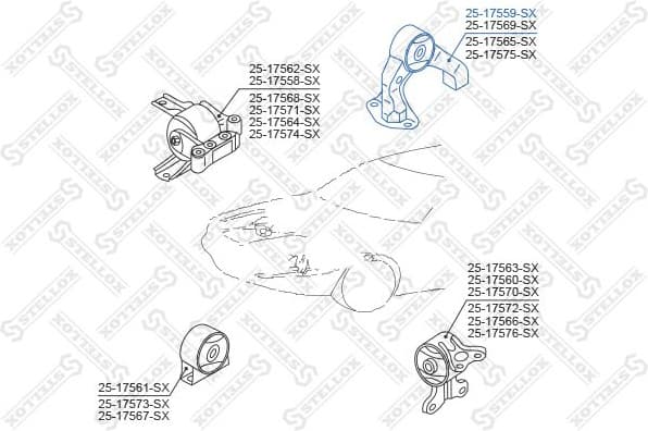 Mounting, engine 25-17559-SX