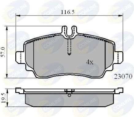 Brake Pad Set, disc brake CBP01318 - image 2