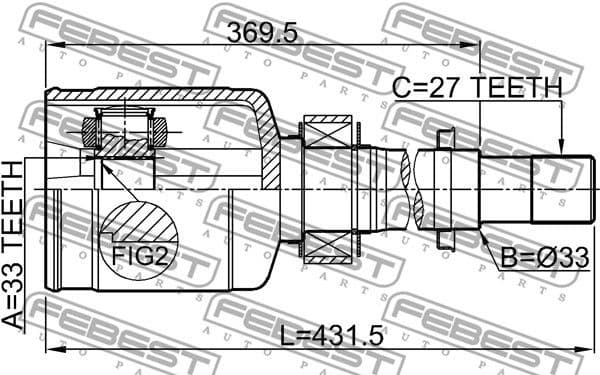 Joint Kit, drive shaft 0211-J10ERH - image 2