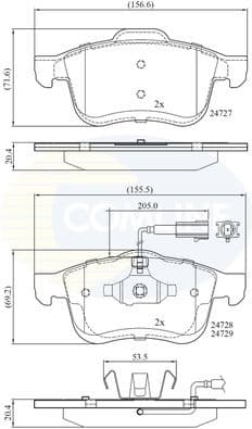Brake pads front CBP12032 - image 2