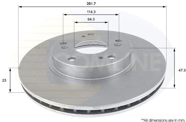 Brake disc, 1pcs FRONT ADC0544V - image 3