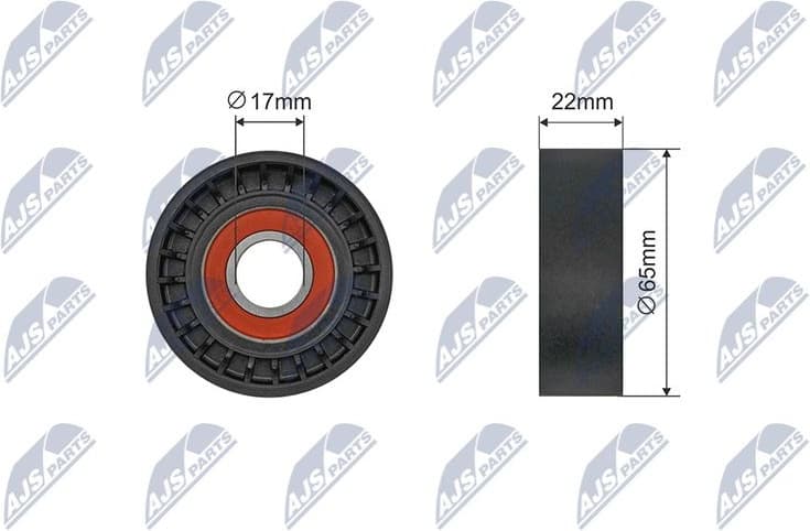 Tensioner Pulley, V-ribbed belt RNK-AU-083