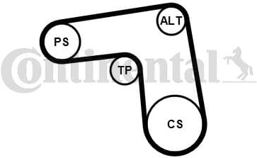 V-ribbed Belt 8PK1230