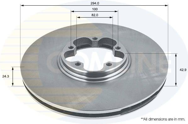 Brake disc, 1pcs FRONT ADC1213V - image 3