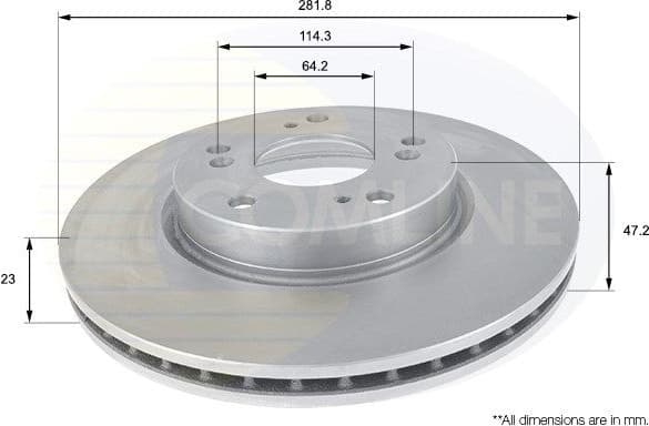 Brake disc, 1pcs FRONT ADC0553V - image 3