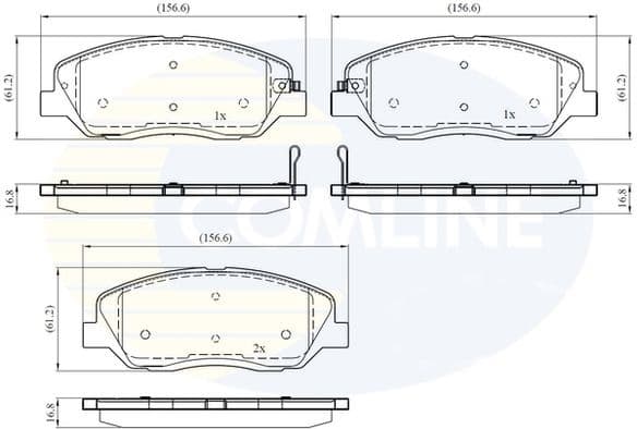 Brake pads front CBP31676 - image 2