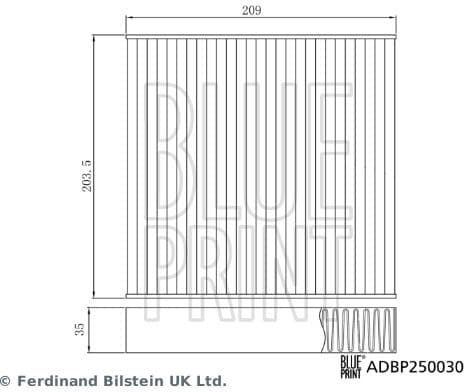 Filter, cabin air ADBP250030 - image 3