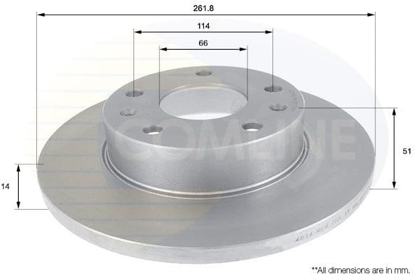 Brake disc, 1pcs FRONT ADC1308 - image 3