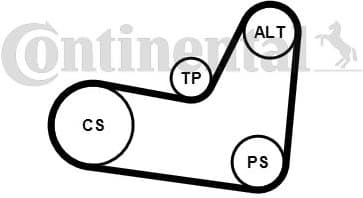 V-ribbed Belt Set 6PK1070K2 - image 2