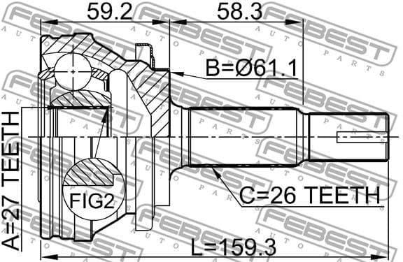 Joint Kit, drive shaft 0110-ACA30 - image 2