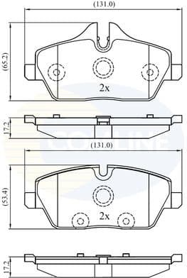 Brake pads front CBP02160 - image 2