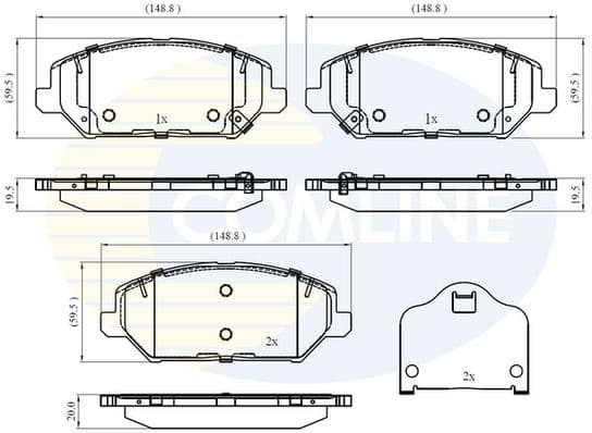 Brake pads front CBP32409 - image 2