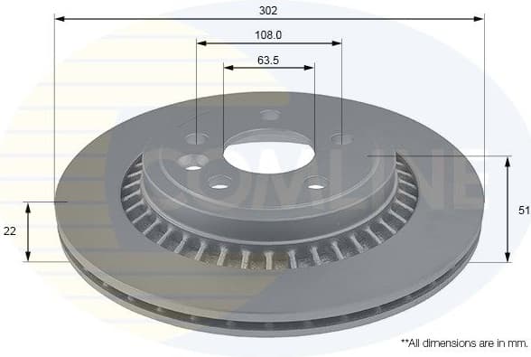 Brake disc, 1pcs REAR ADC1917V - image 3