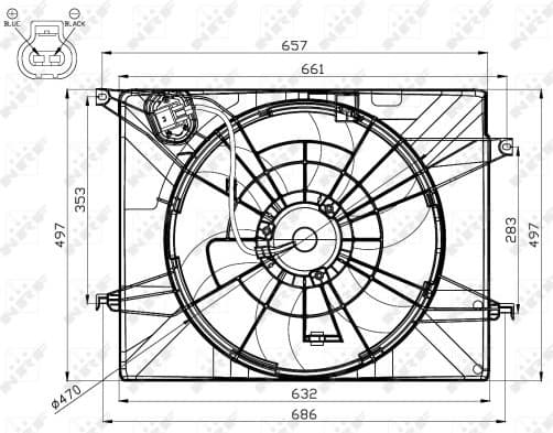 Fan, engine cooling 47561