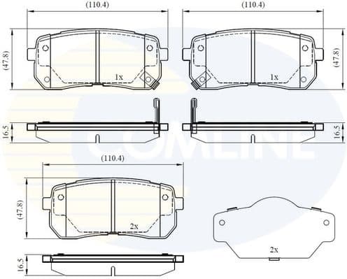 Brake pads rear CBP31675 - image 2