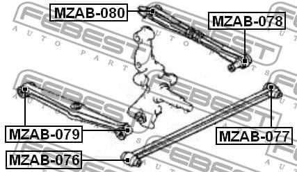 Mounting, control/trailing arm MZAB-077 - image 2