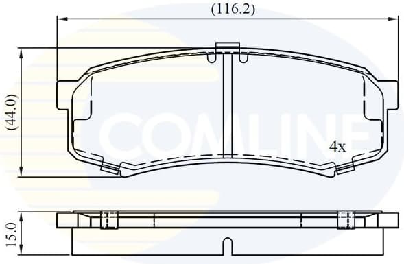 Brake pads rear CBP0404 - image 2