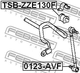 Mounting, stabiliser bar TSB-ZZE130F - image 2