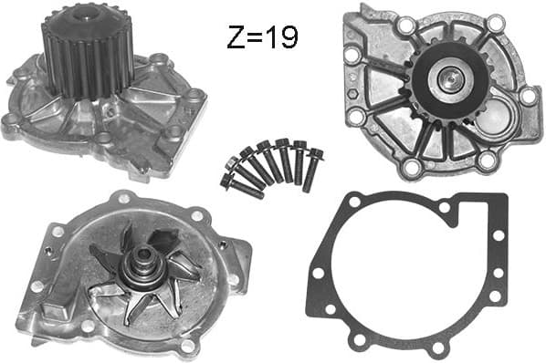 Water Pump, engine cooling V211