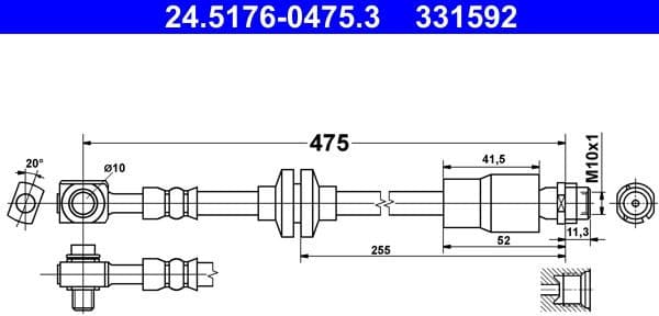 Brake Hose 24.5176-0475.3