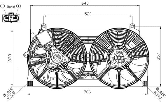 Fan, engine cooling 47940